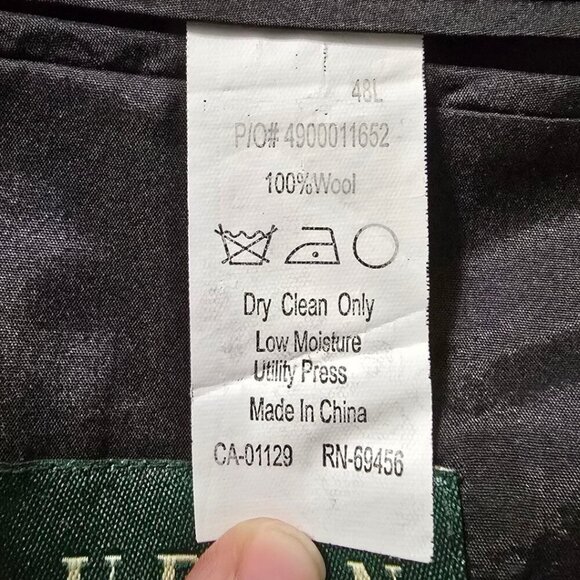 Lauren Ralph Lauren Gray Single Breasted Wool Blazer Sz 48L - Picture 11 of 12